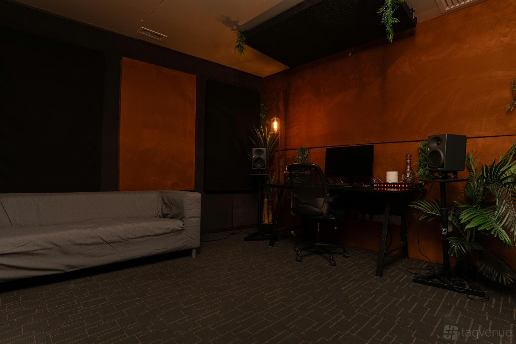 Green Studio recording setup